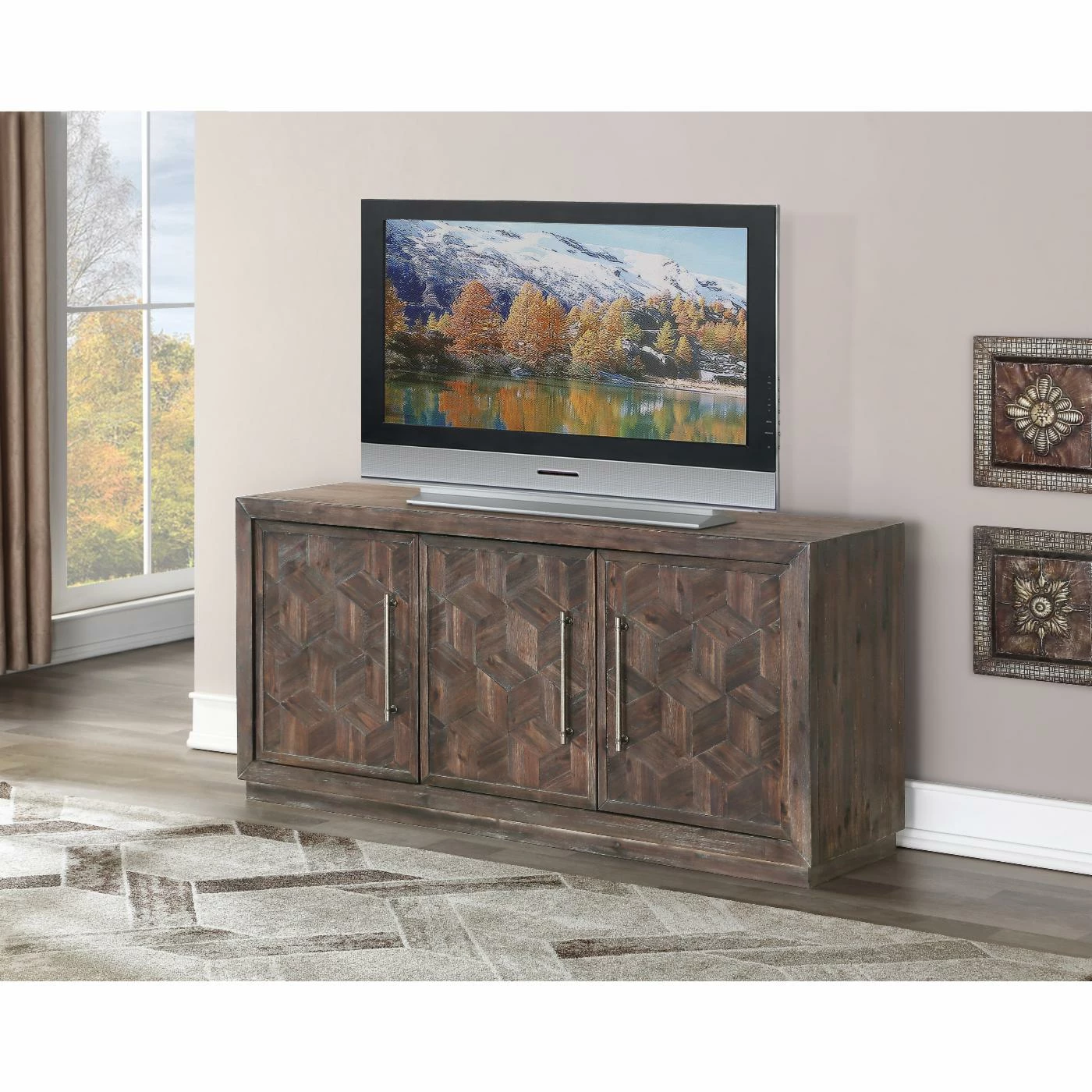 Best reviews of 🎉 TV Stands Coast To Coast Tumbler TV Stand - Dark Brown 🔥 - Image 4