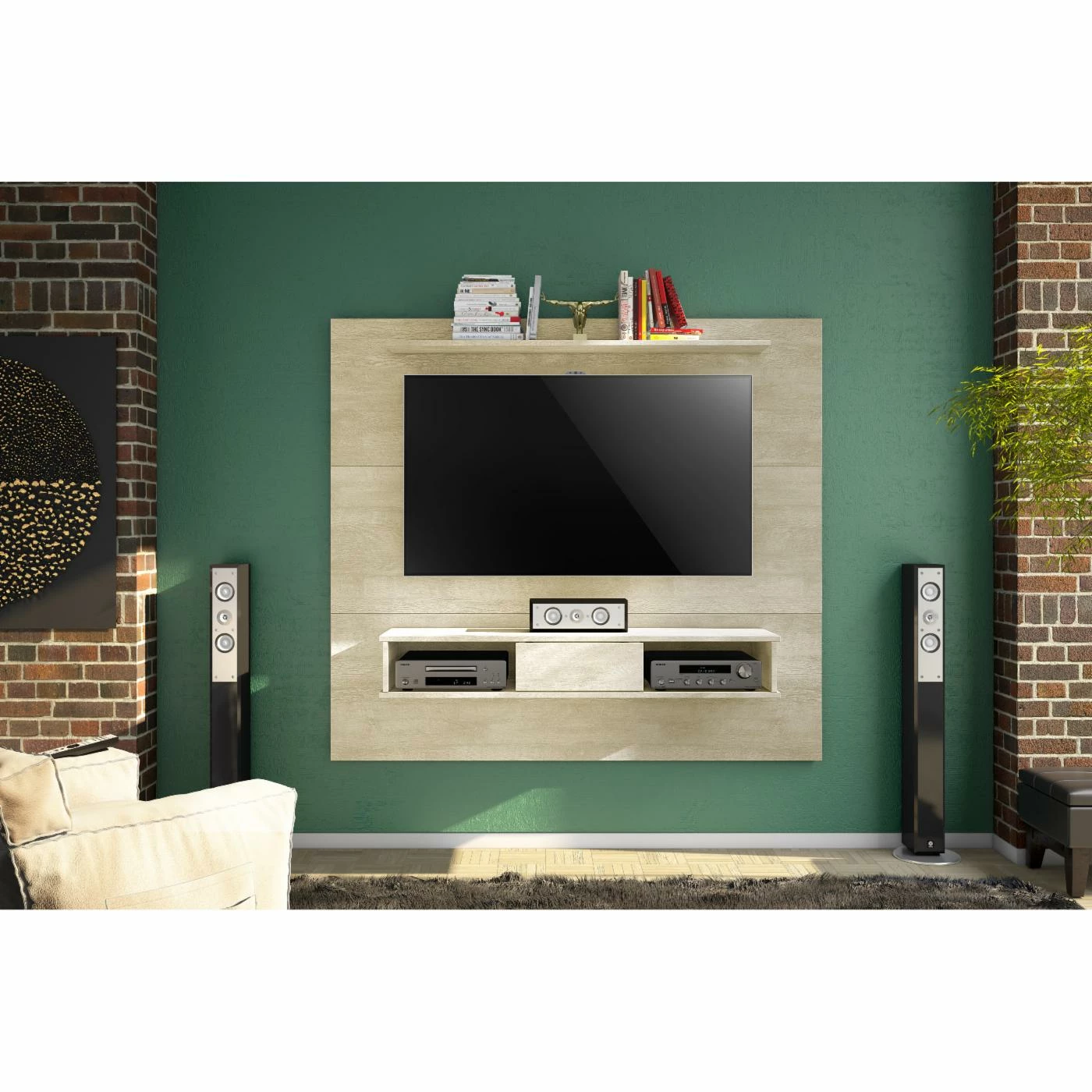 Outlet โ TV Stands Midtown Concept Kansas Mid-Century Shelf TV Board ๐ - Image 4