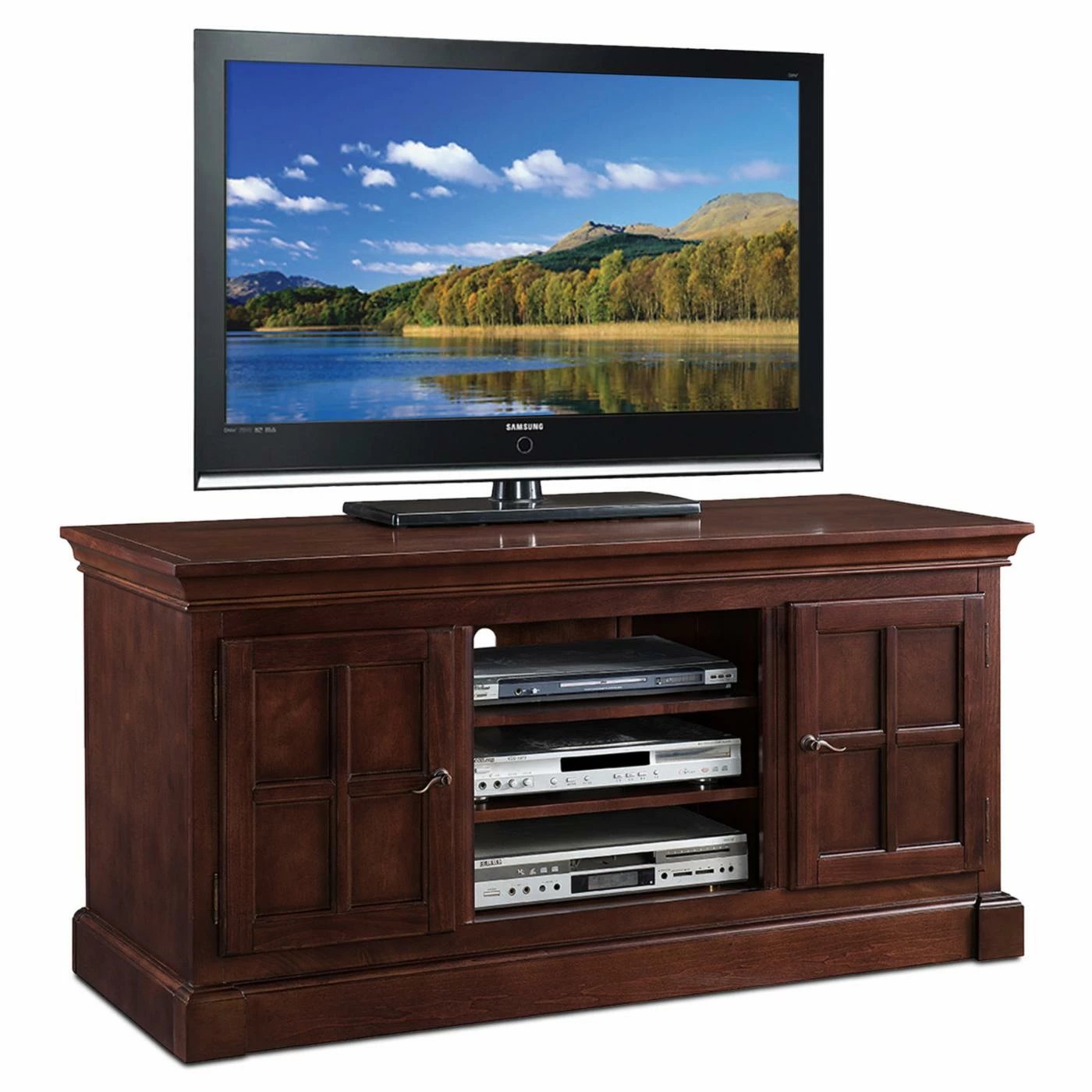 Coupon β¨ TV Stands Leick Home TV Stand - Cherry β€οΈ - Image 4
