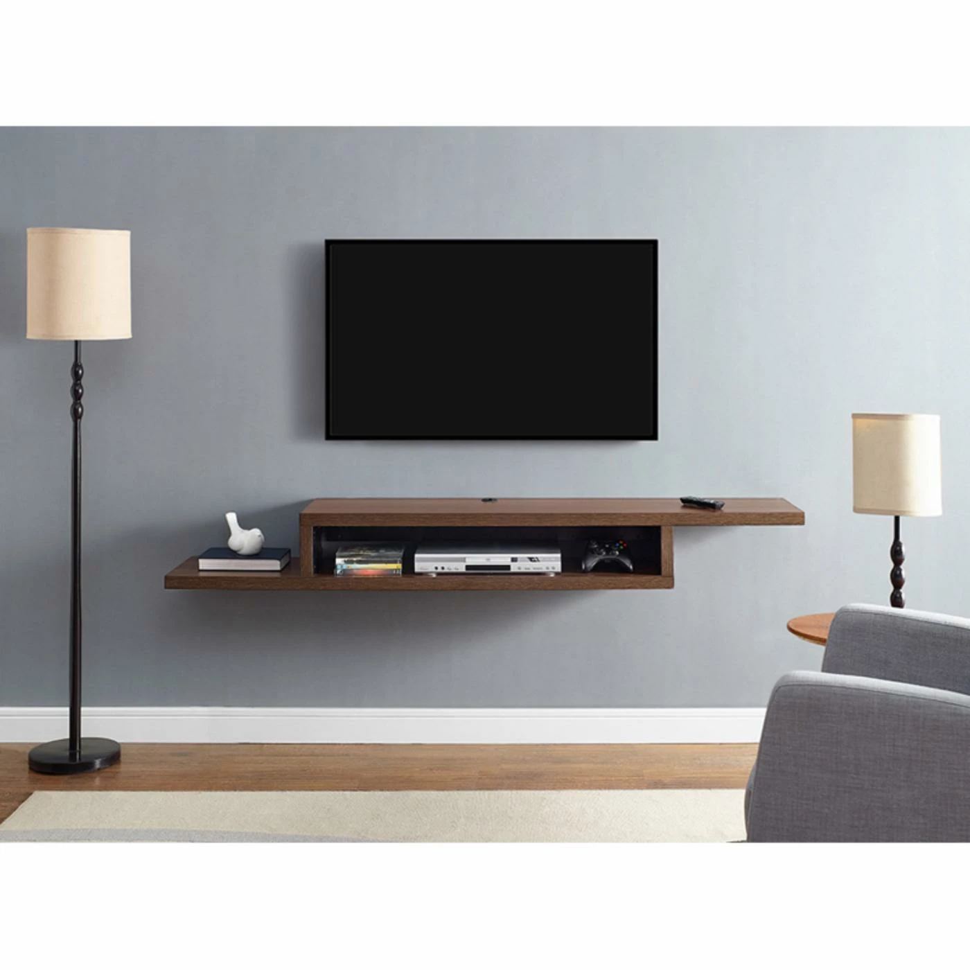 Coupon π TV Stands Martin Furniture 72 In. Asymmetrical Wall Mounted TV Shelf β - Image 3