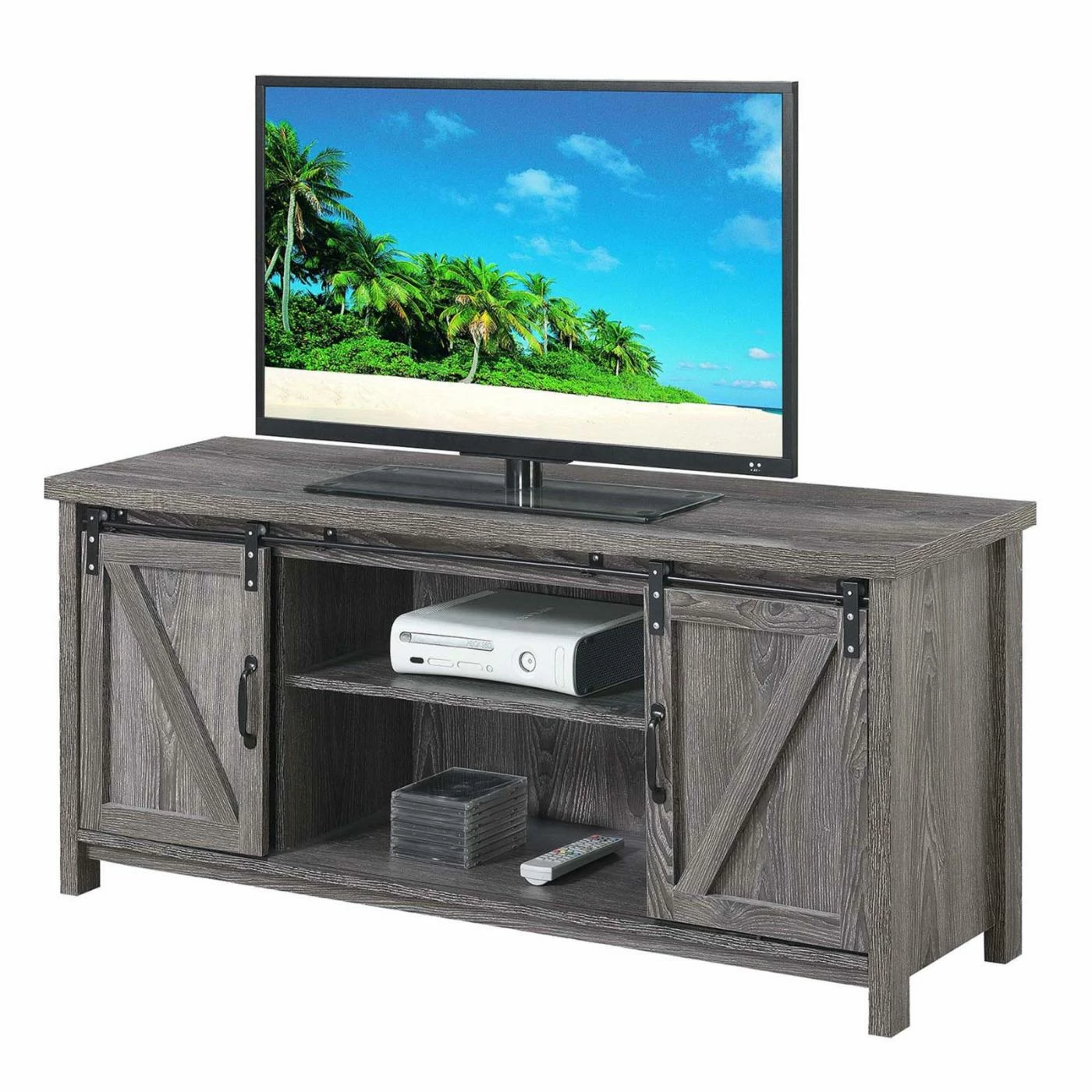 Coupon 🔔 TV Stands Convenience Concepts Blake Barn Door TV Stand ✔️ - Image 6