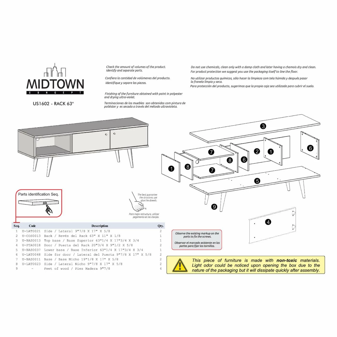Deals 🎁 TV Stands Midtown Concept Kansas Mid-Century 2-Cabinet TV Stand ⭐ - Image 6