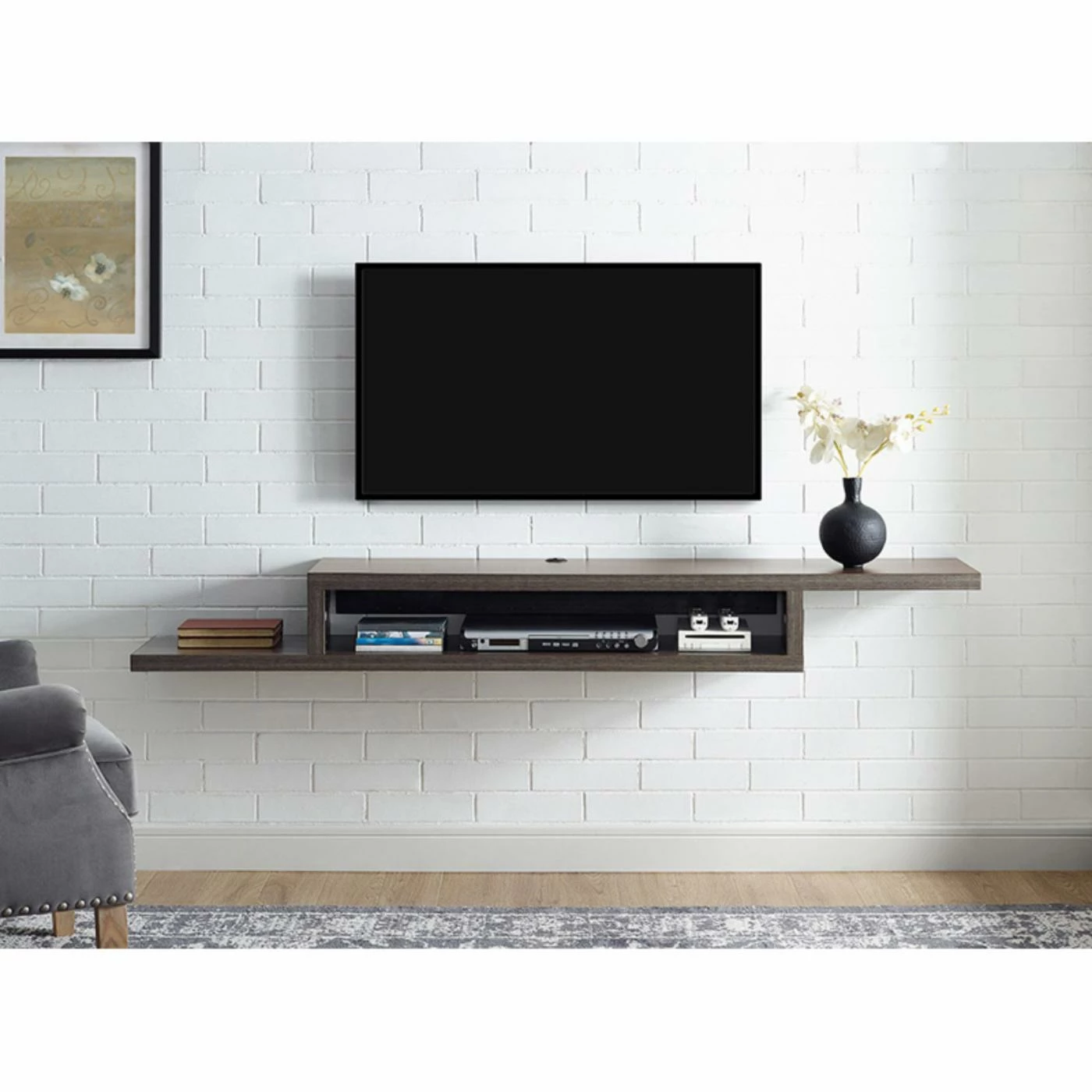 Coupon π TV Stands Martin Furniture 72 In. Asymmetrical Wall Mounted TV Shelf β - Image 5