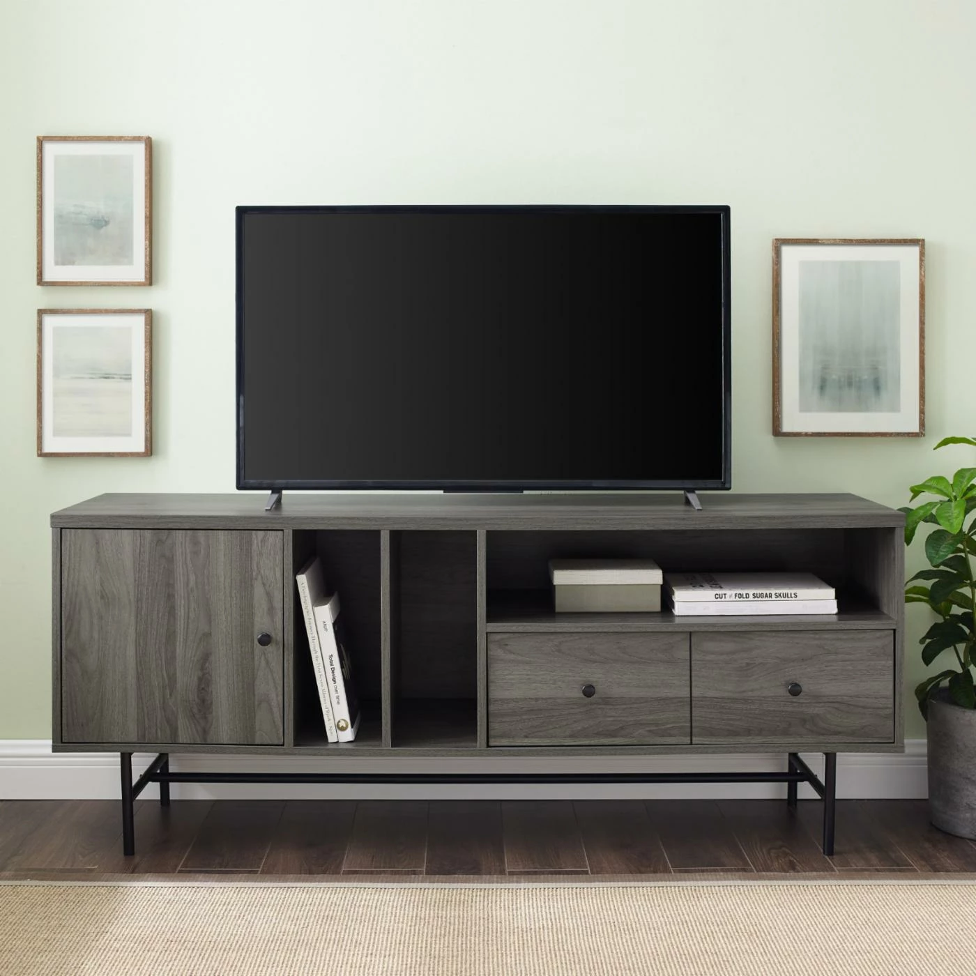 Deals π TV Stands Manor Park Modern TV Console With Record Storage π - Image 6