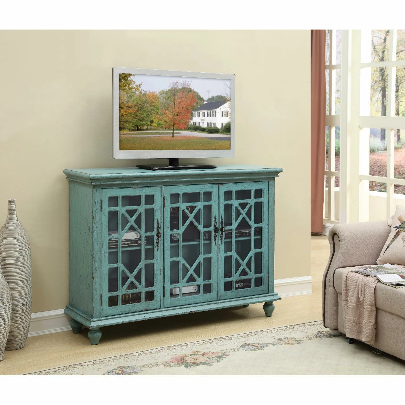 Cheapest ๐ TV Stands Coast To Coast Imports Three Door Media Console ๐ฏ - Image 7