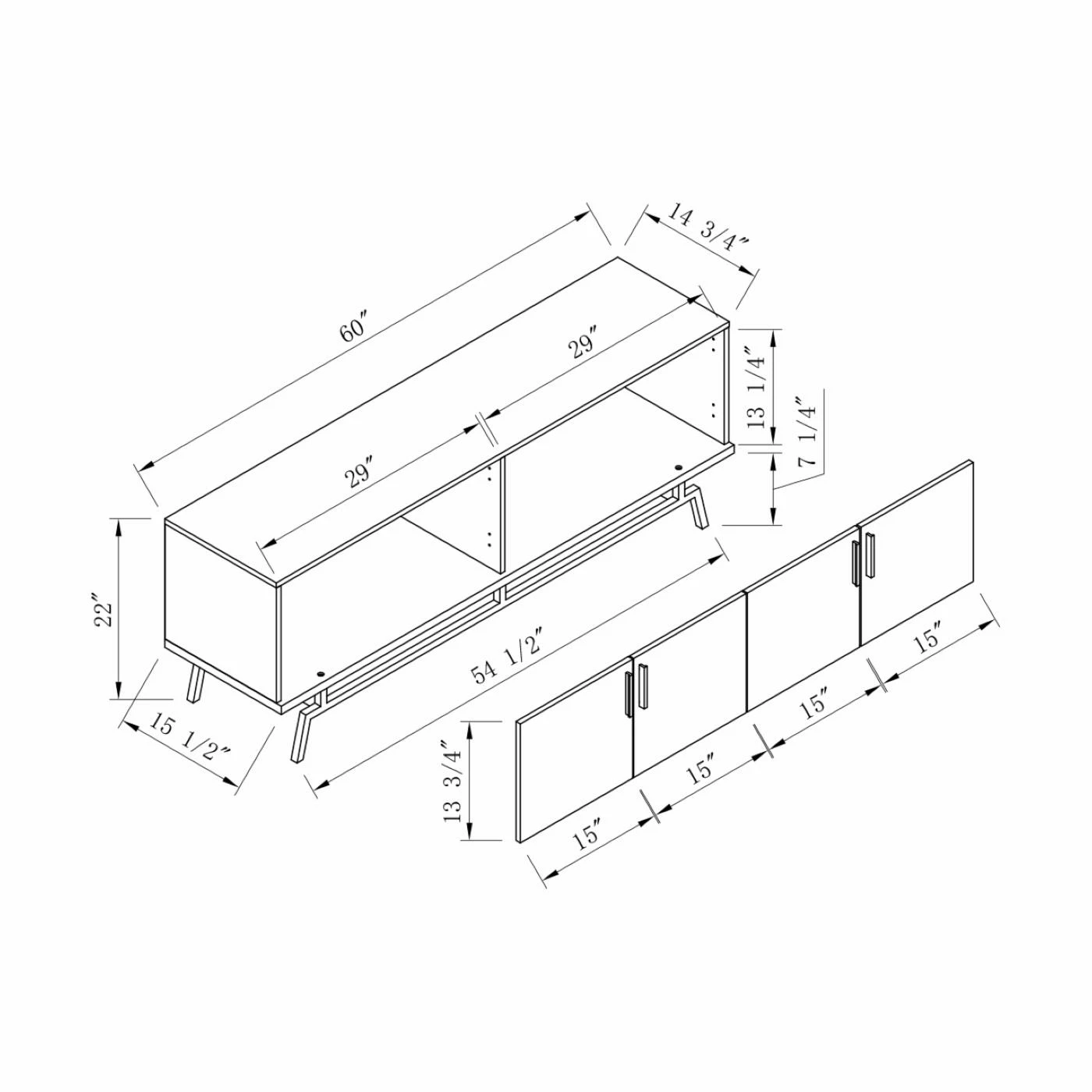 Deals π TV Stands Furniture Of America Sedwray 60 In. TV Stand - White Oak π - Image 7