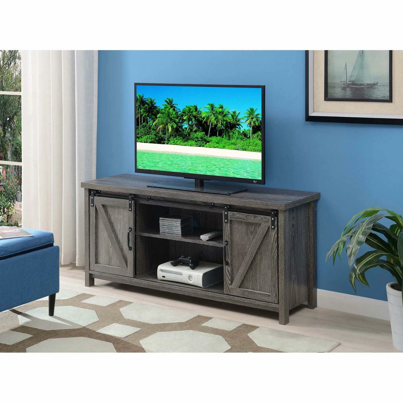Coupon 🔔 TV Stands Convenience Concepts Blake Barn Door TV Stand ✔️ - Image 8