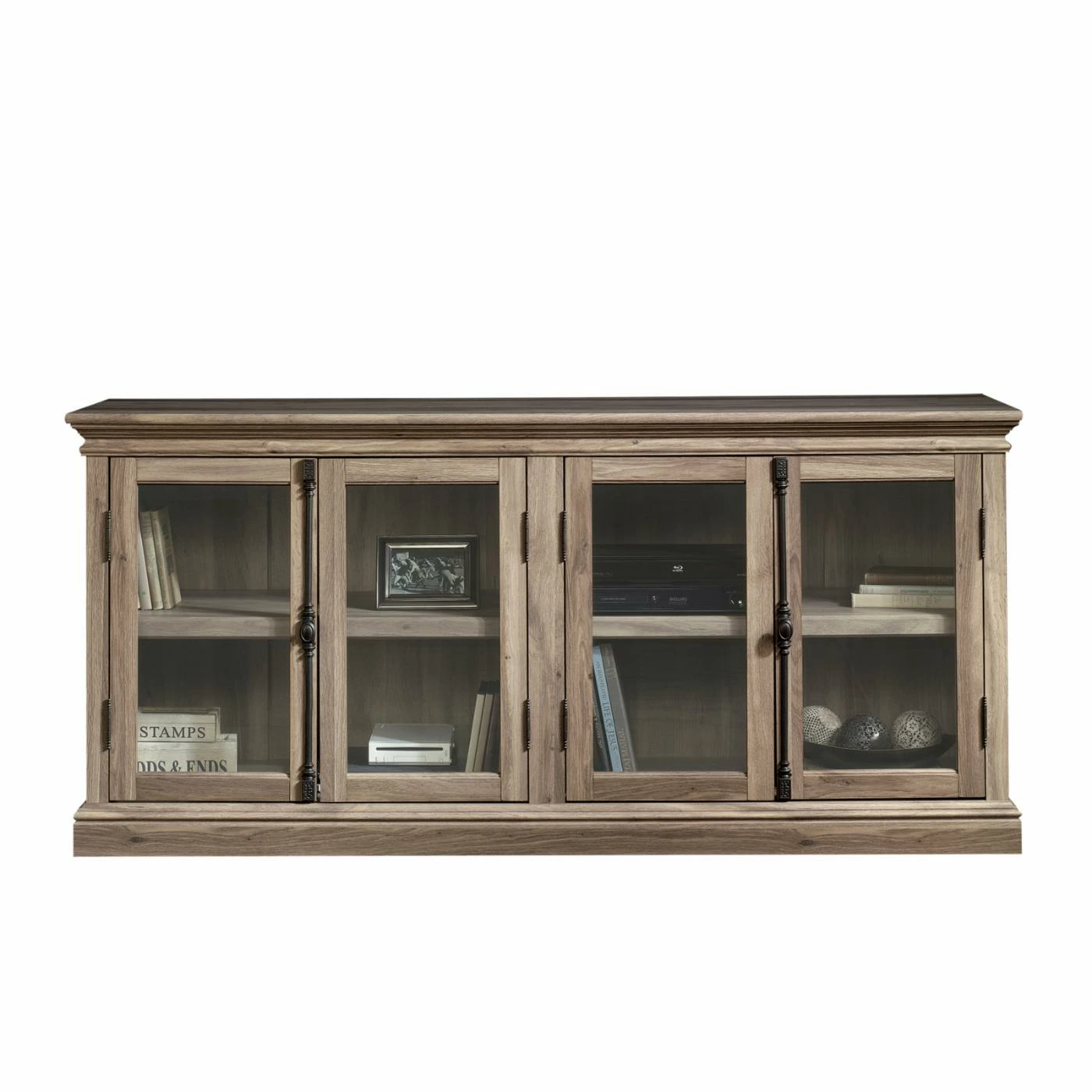 Best Pirce β€οΈ TV Stands Sauder Barrister Lane Storage Credenza TV Stand - Salt Oak β - Image 8