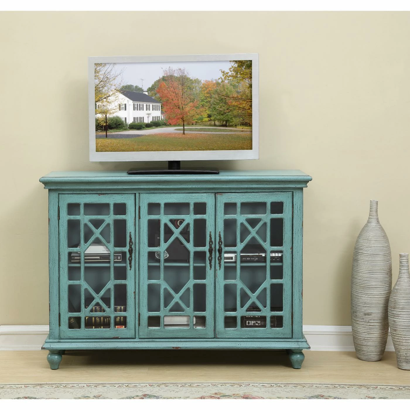 Cheapest ๐ TV Stands Coast To Coast Imports Three Door Media Console ๐ฏ - Image 9