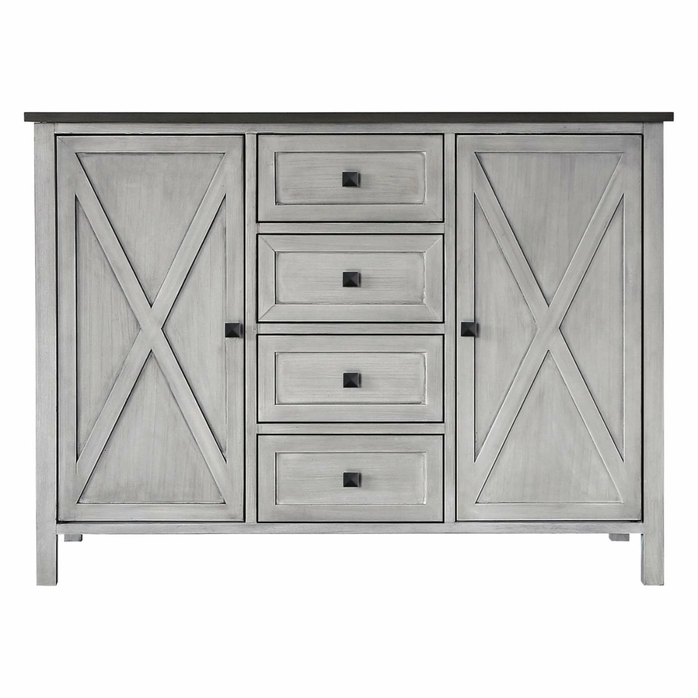 Promo ๐ฅ TV Stands Gallerie Decor Framingham Farmhouse 4 Drawer 2 Door Cabinet ๐งจ - Image 9