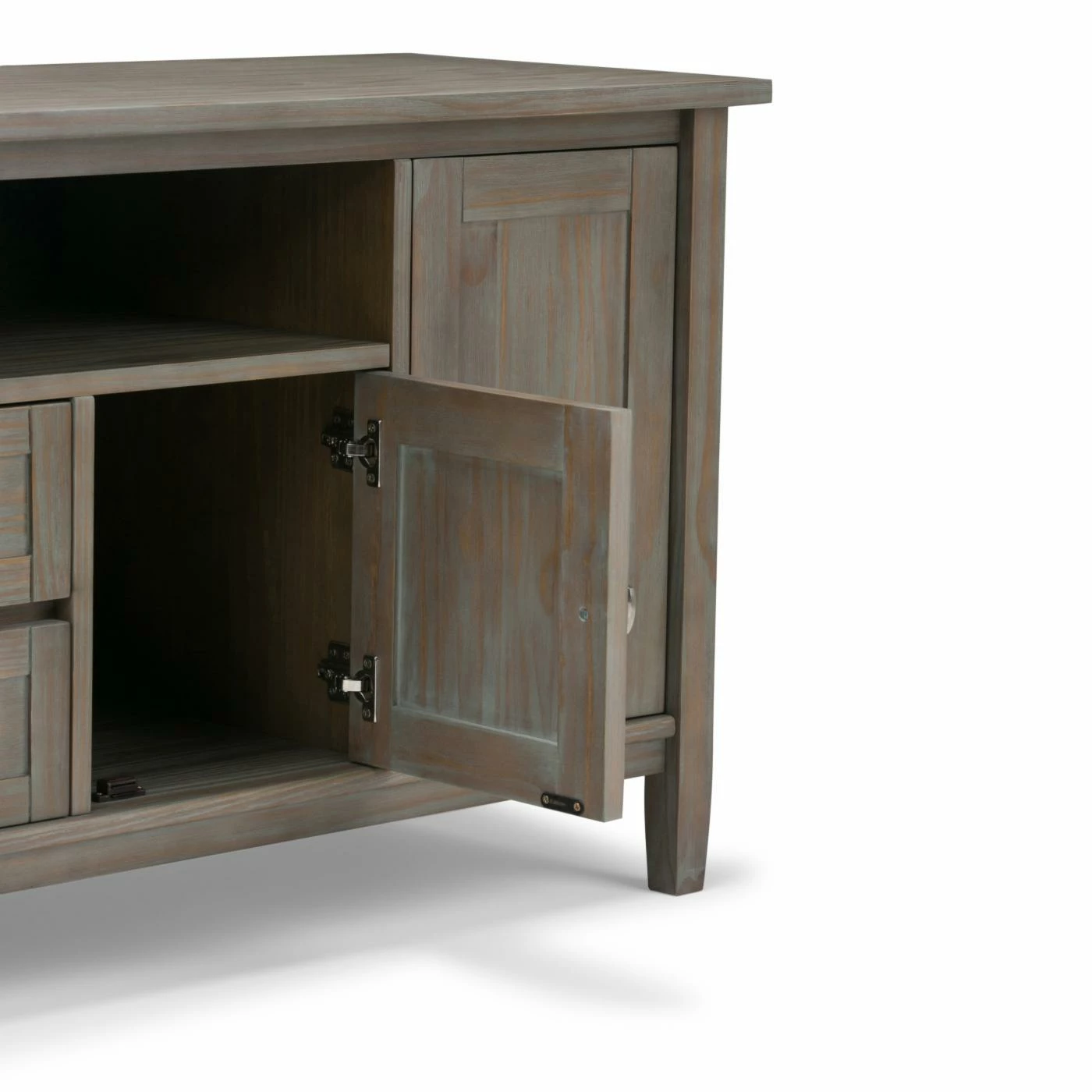 Budget ๐ Brooklyn & Max TV Stands Brooklyn + Max Lexington Pine Wood 4 Door Rustic TV Media Stand โจ - Image 9