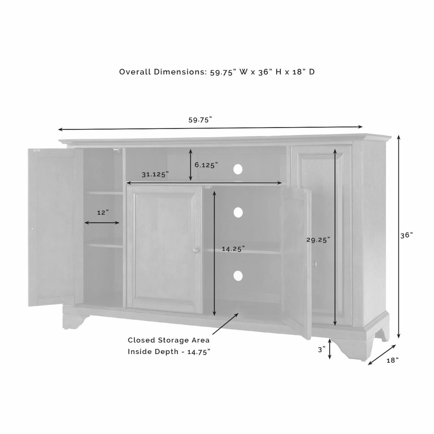 Best deal β TV Stands Crosley LaFayette 60 In. TV Stand - Vintage Mahogany π - Image 10