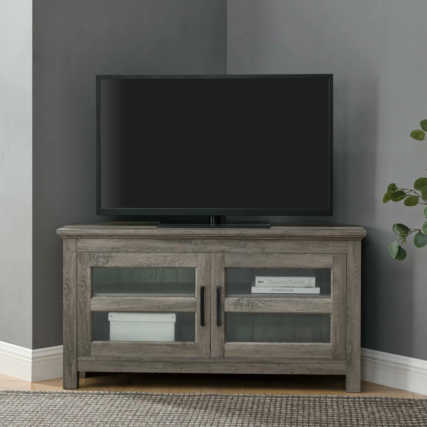 Buy 🛒 TV Stands Manor Park 44-in. Wood Corner TV Media Stand Storage Console 💯 - Image 10