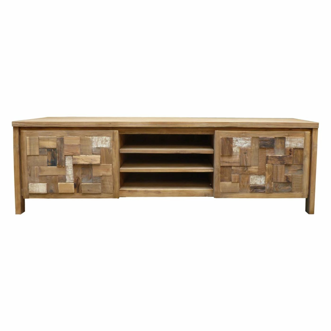 Wholesale ⭐ TV Stands Chic Teak Mosaic Brown TV Stand 🤩 - Image 3