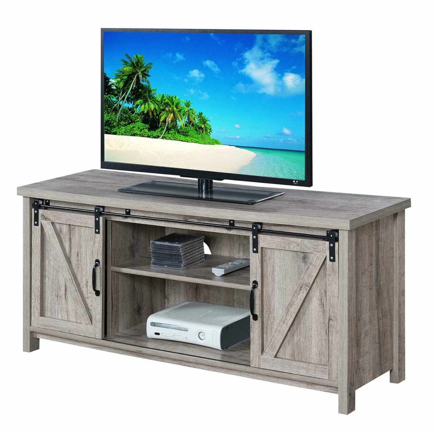 Coupon 🔔 TV Stands Convenience Concepts Blake Barn Door TV Stand ✔️ - Image 3