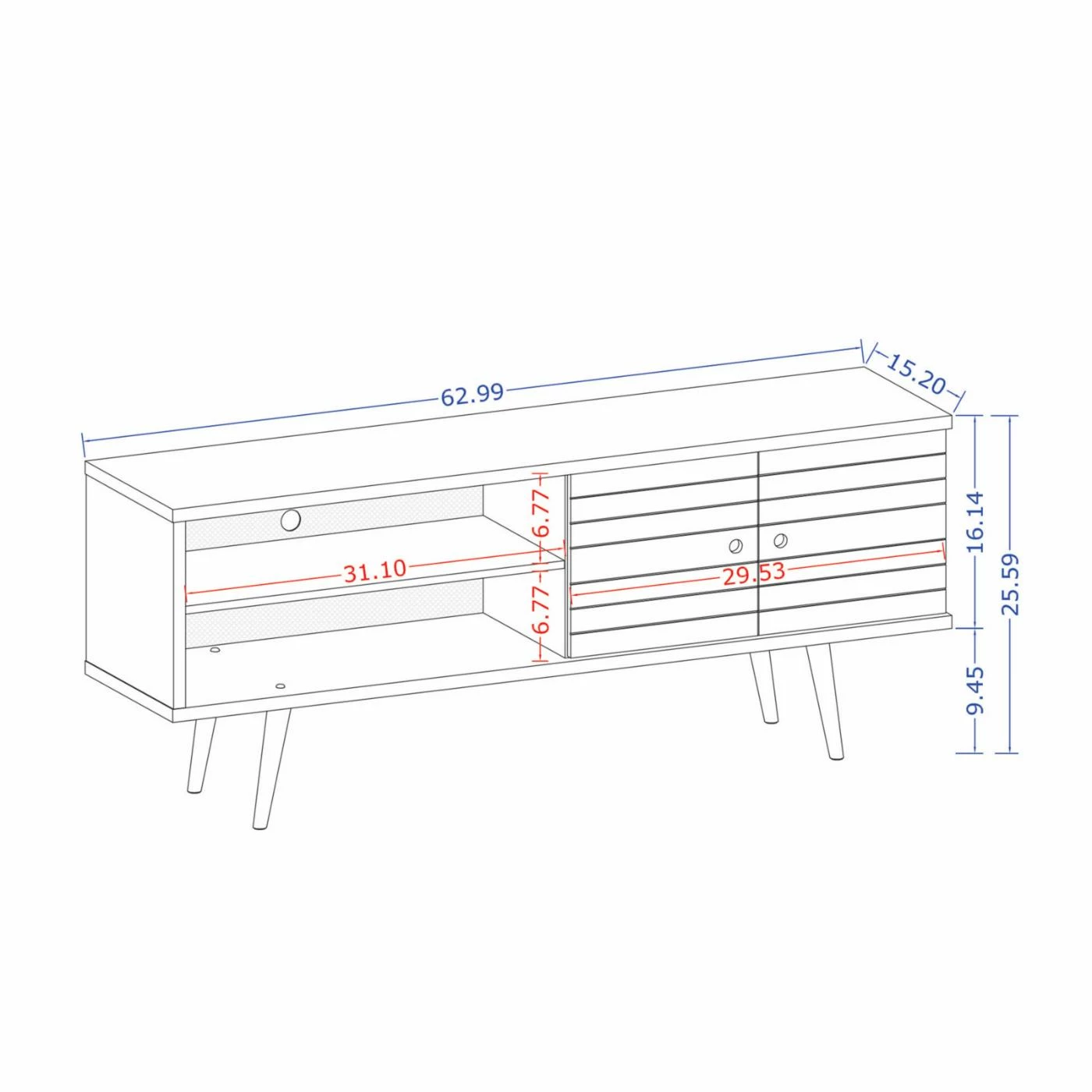 Best Pirce β TV Stands Manhattan Comfort Liberty 2 Door TV Stand π€© - Image 3