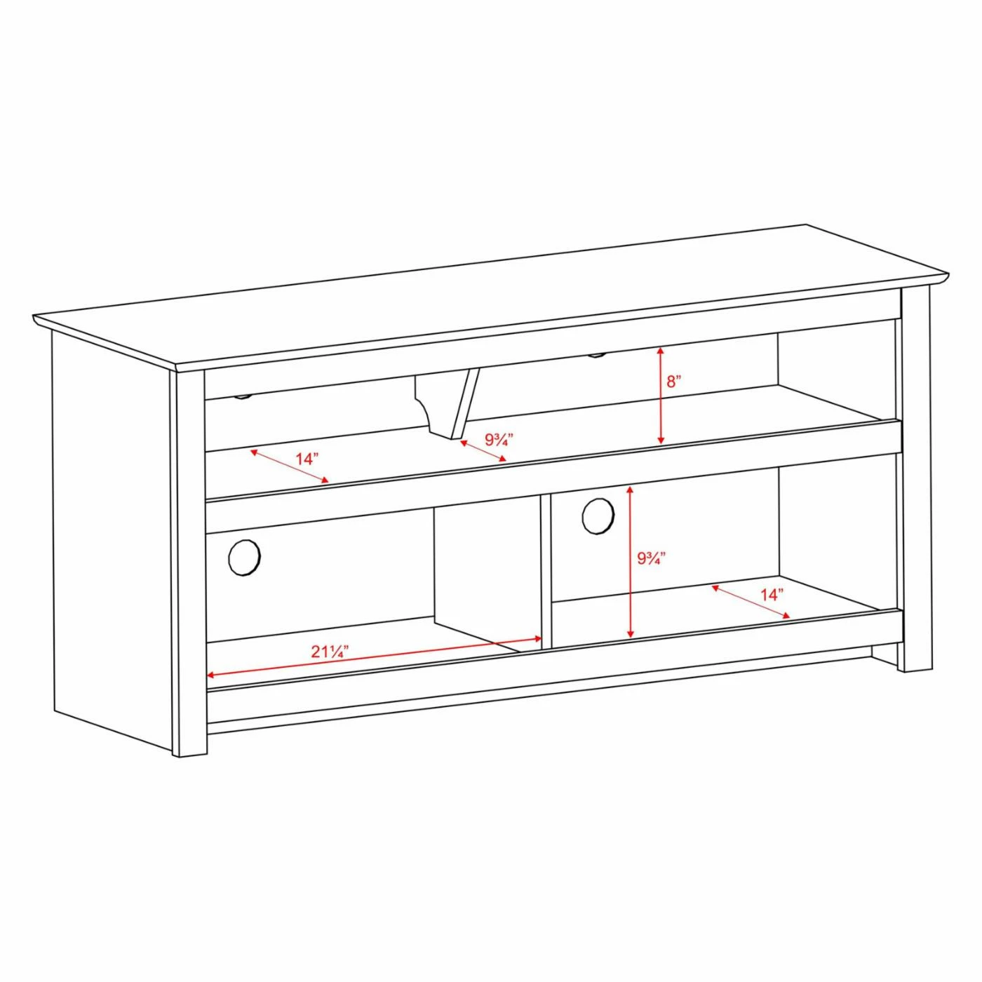Outlet π― Prepac Manufacturing TV Stands Prepac Vasari TV Stand - Black π - Image 3