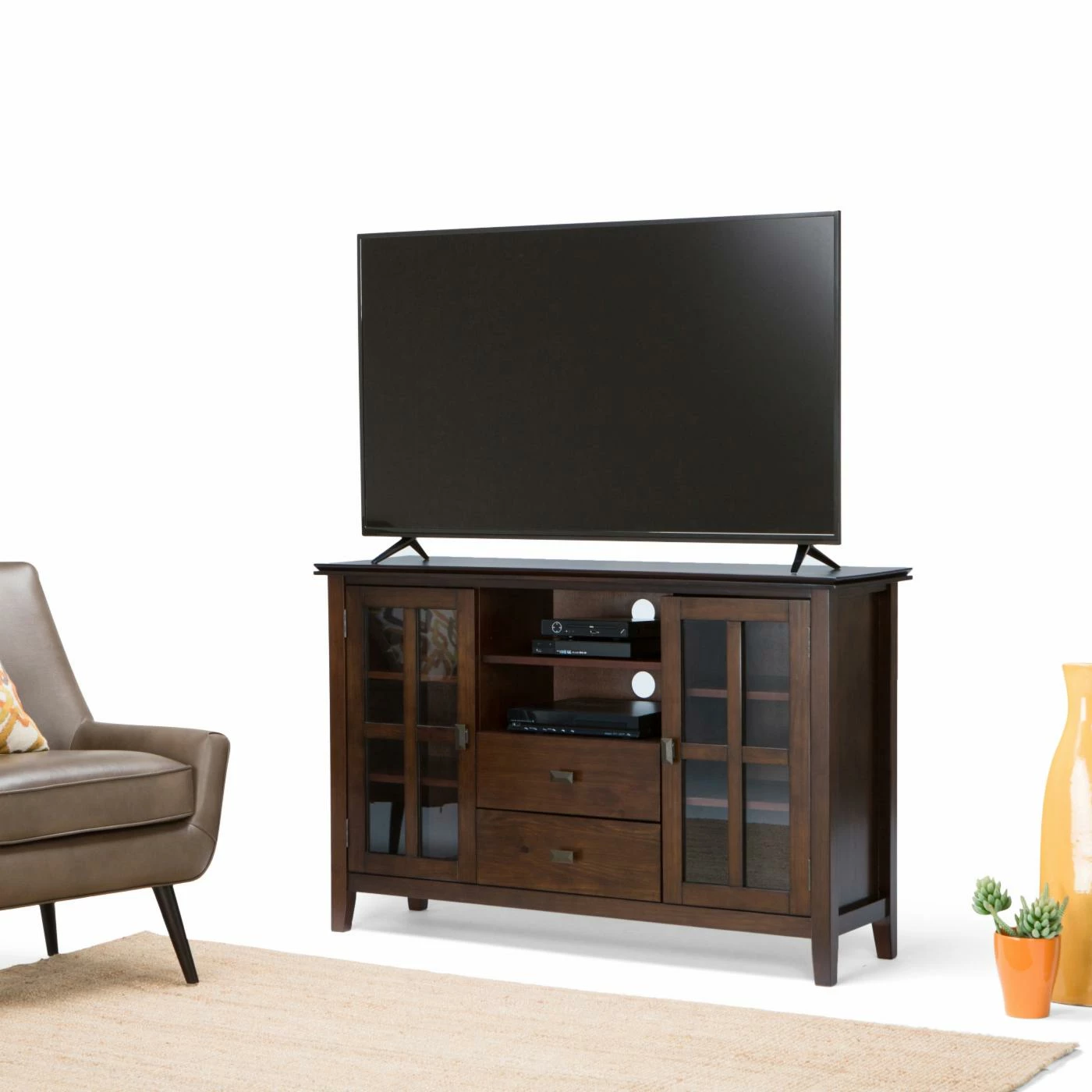 Buy βοΈ Brooklyn & Max TV Stands Brooklyn + Max Holden Wood 53 In. Contemporary TV Media Stand π - Image 2