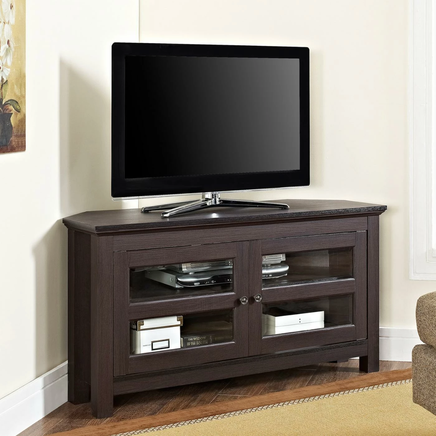Buy 🛒 TV Stands Manor Park 44-in. Wood Corner TV Media Stand Storage Console 💯 - Image 3