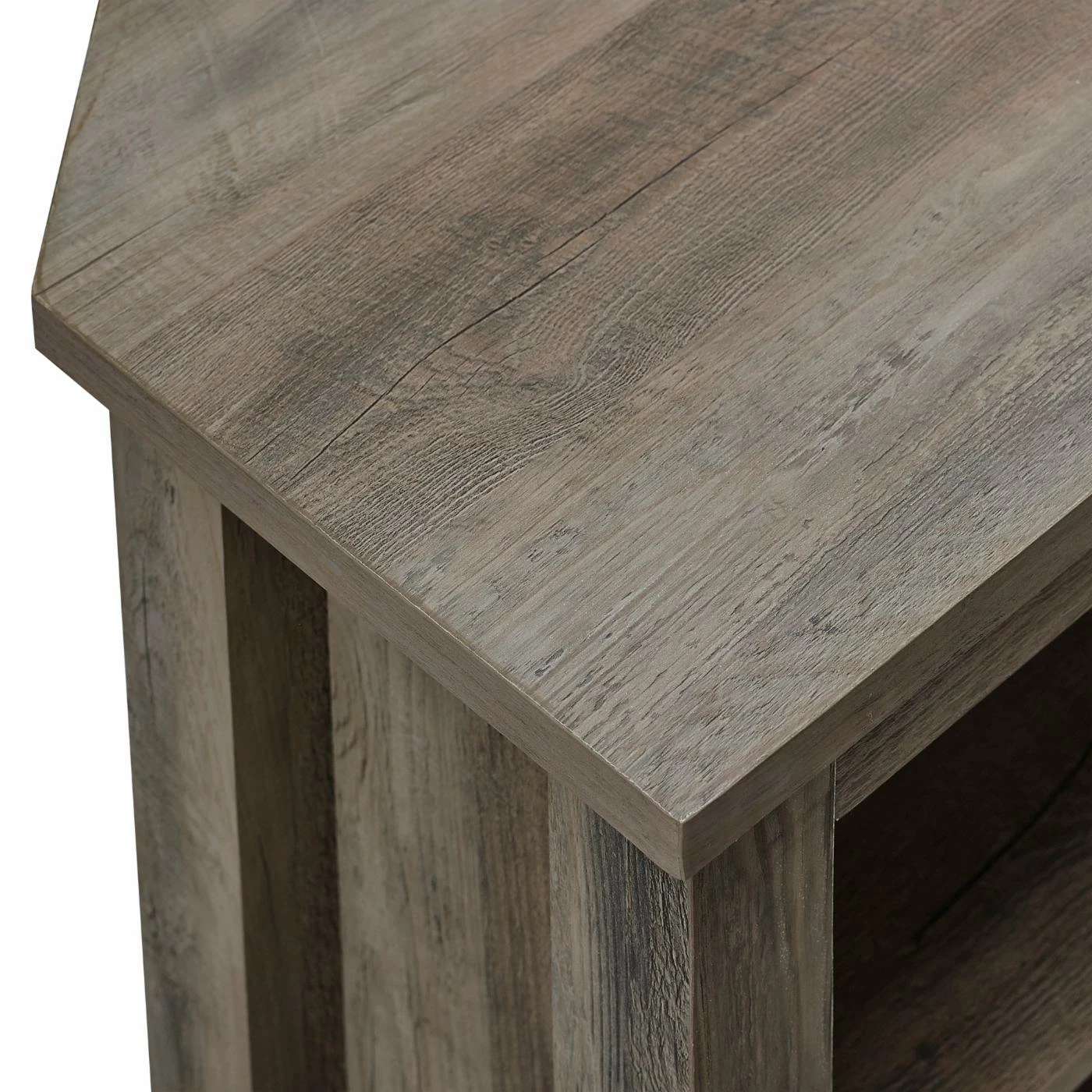 Buy β TV Stands Manor Park Transitional Corner TV Stand - Grey Wash β - Image 3