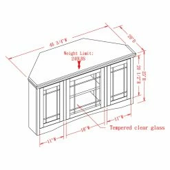Promo 🎉 TV Stands Leick Home 82385 Riley Holliday Mission 46 In. Corner TV Console With Storage ❤️