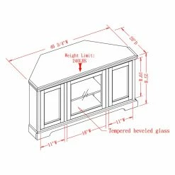 Discount 😀 TV Stands Leick Home 87385 Riley Holliday Westwood 46 In. Corner TV Console With Storage 👍