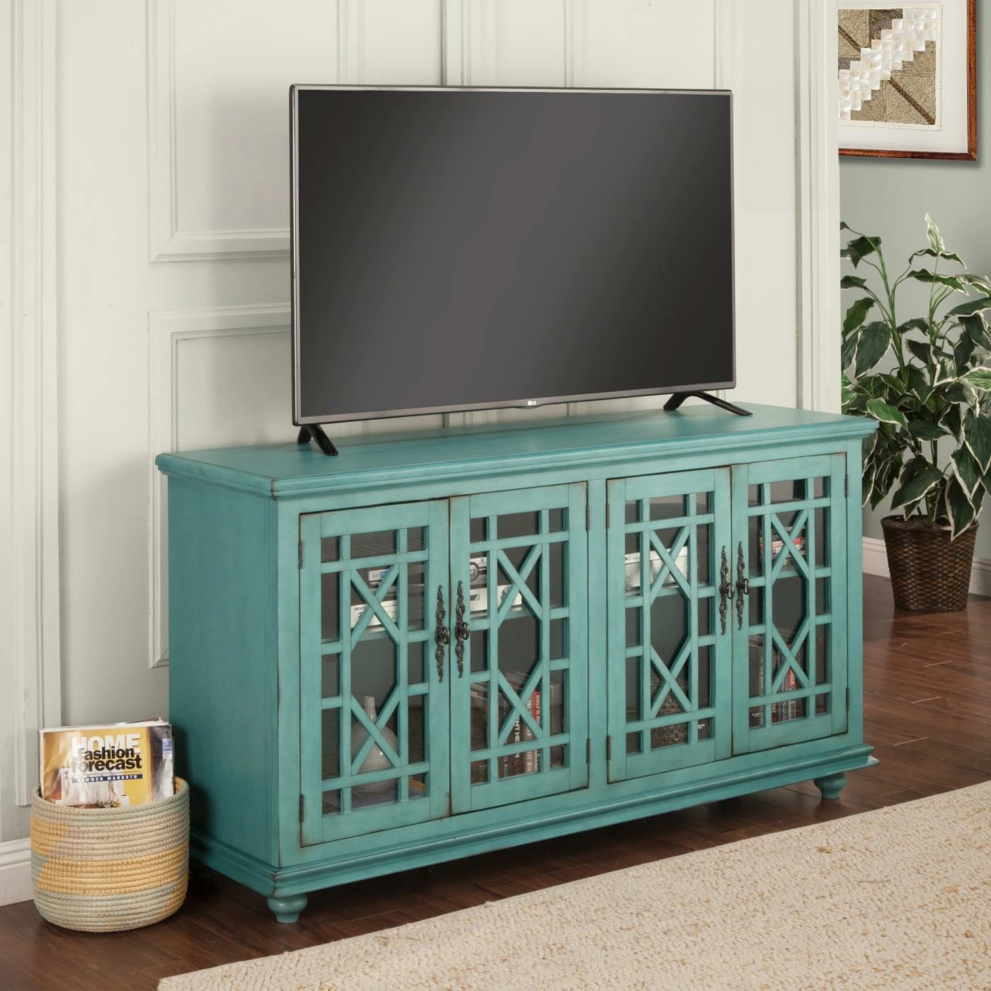 Best deal 🌟 TV Stands Martin Svensson Home Jules 63 In. TV Stand - Teal 😍 - Image 2