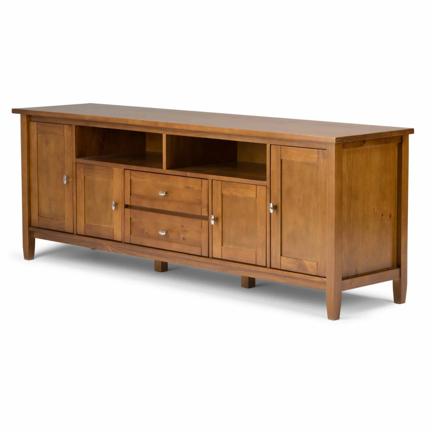 Budget ๐ Brooklyn & Max TV Stands Brooklyn + Max Lexington Pine Wood 4 Door Rustic TV Media Stand โจ - Image 2