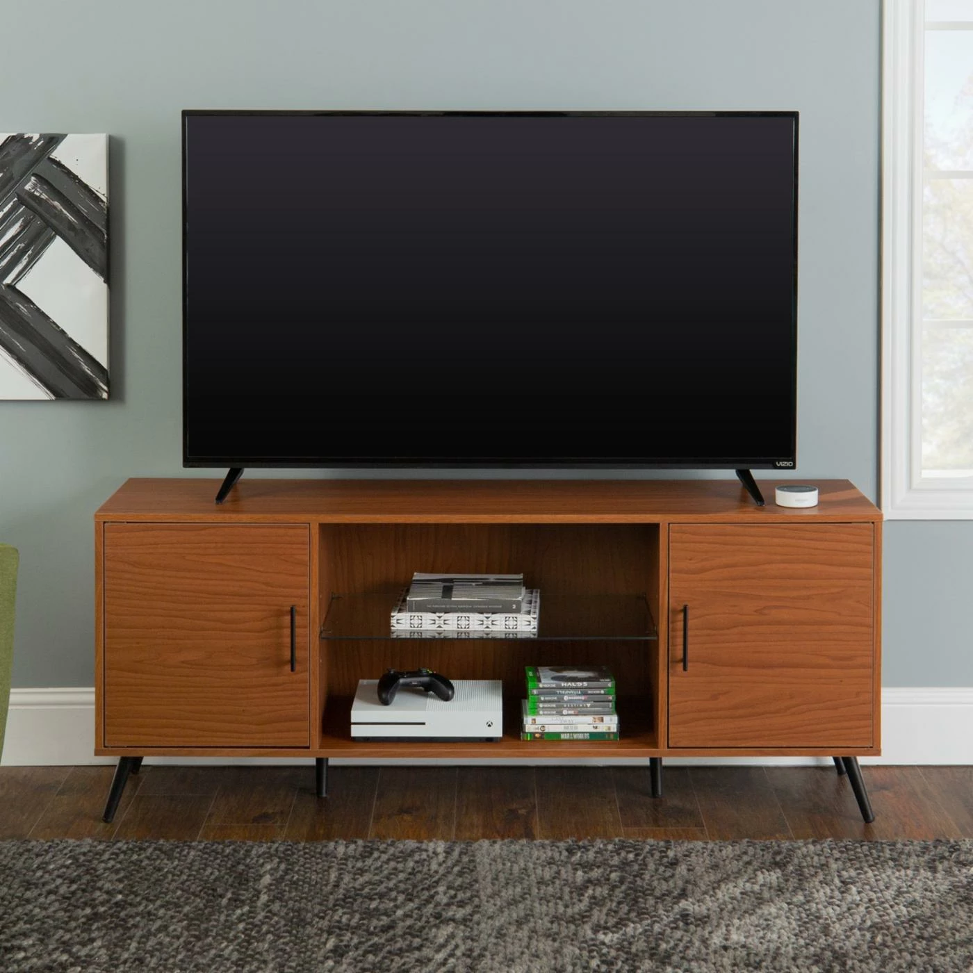 Best deal โญ TV Stands Manor Park Mid Century Modern 2 Door TV Console ๐ - Image 2