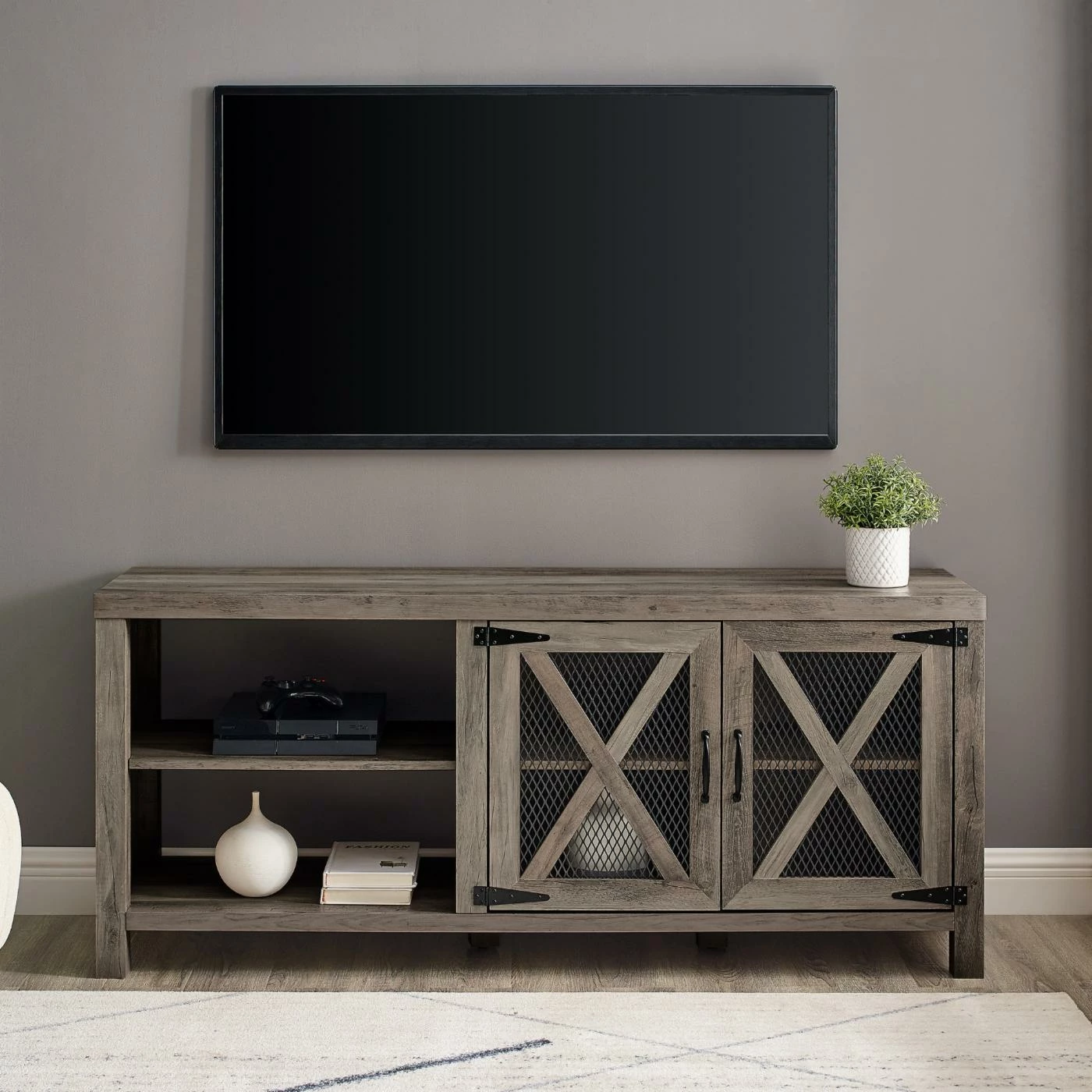Coupon π TV Stands HumbleNest Countryside 58 In. Weathered Rustic TV Stand β¨ - Image 2