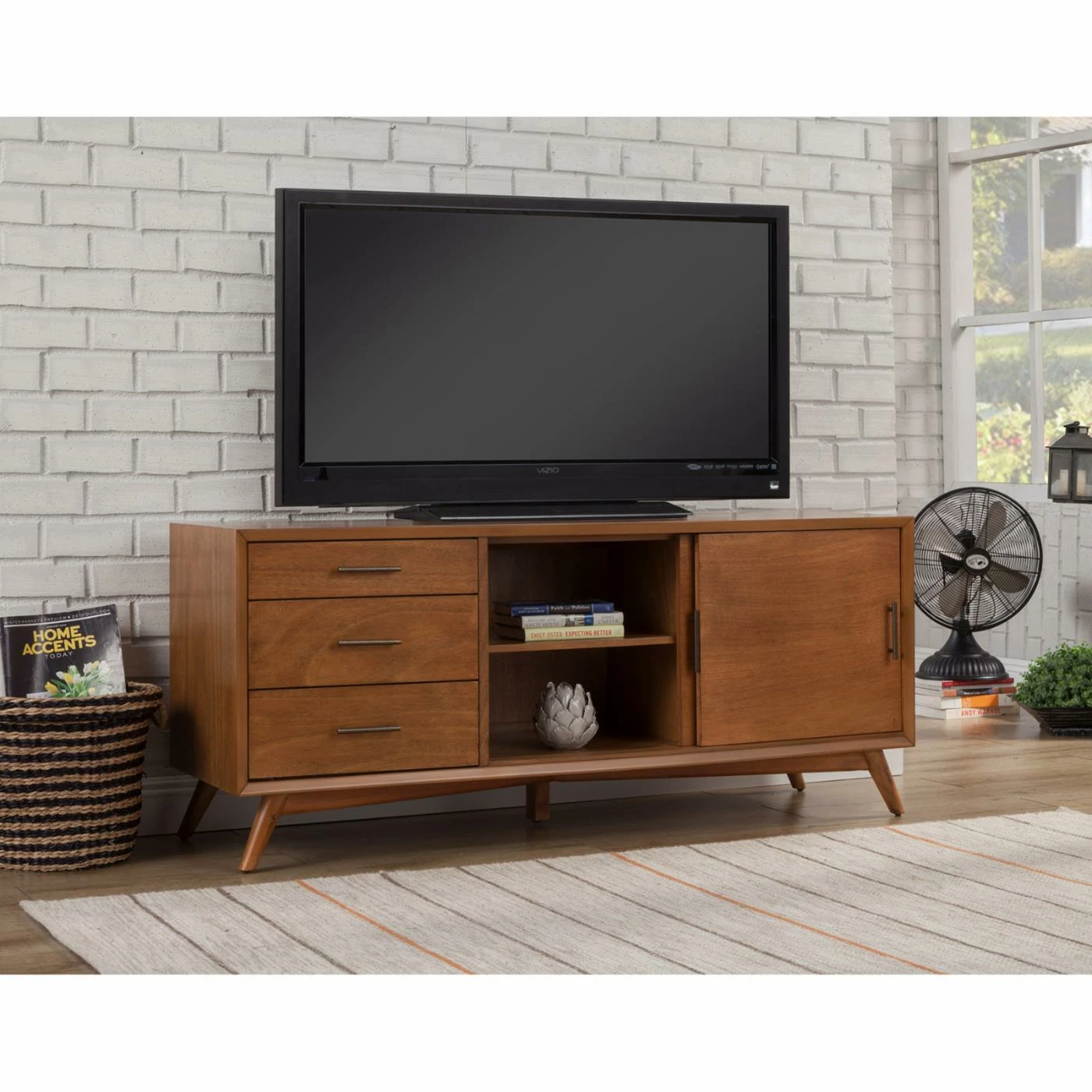 New ๐ TV Stands Alpine Furniture Flynn Large TV Console ๐ฅ