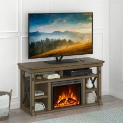 Coupon 💯 TV Stands Ameriwood Home Wildwood Fireplace TV Stand ✔️