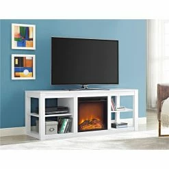 Best Pirce 🛒 Altra Furniture TV Stands Altra Parsons 59 In. Electric Console Fireplace ✨