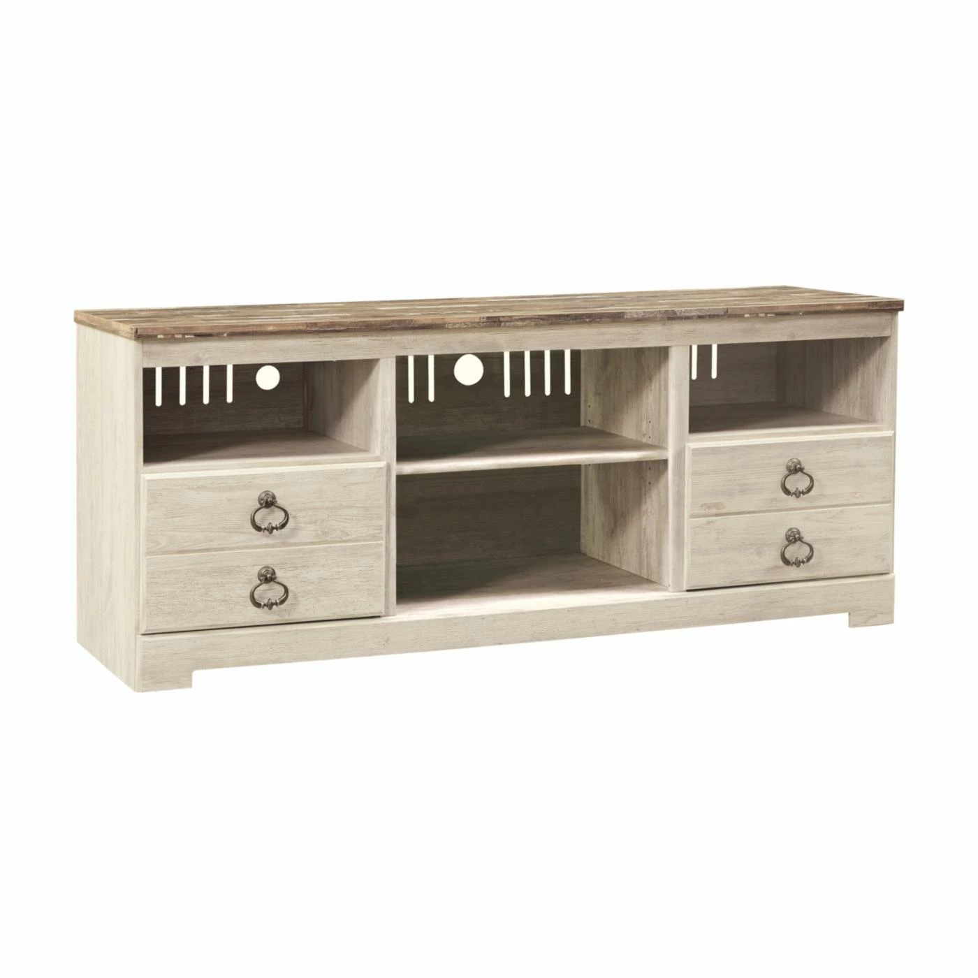 Budget ๐ TV Stands Signature Design By Ashley Willowton TV Stand - Whitewash ๐