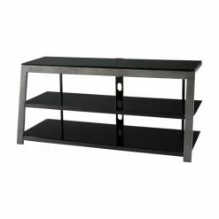Budget 🔥 TV Stands Signature Design By Ashley Rollynx TV Stand - Silver/Black ⭐