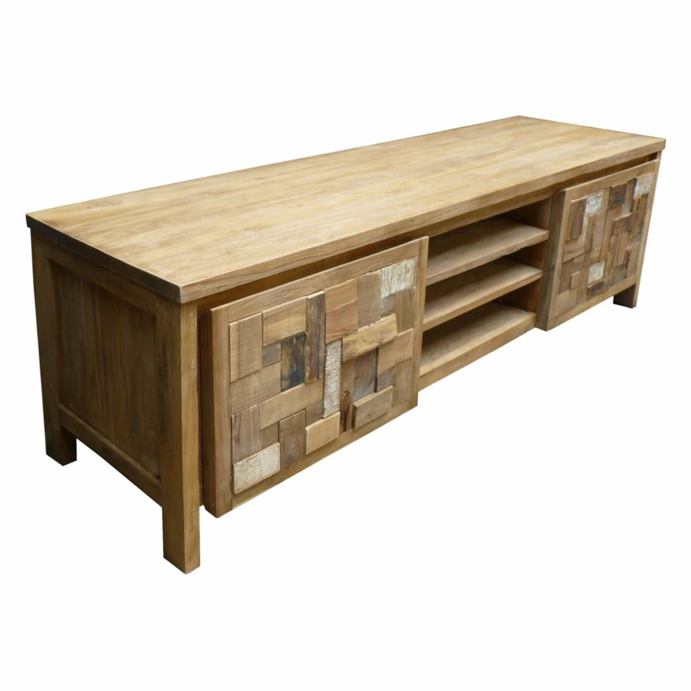 Wholesale ⭐ TV Stands Chic Teak Mosaic Brown TV Stand 🤩