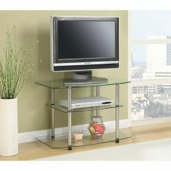 Hot Sale π TV Stands Convenience Concepts Classic Glass 3 Shelf TV Stand β
