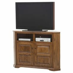 Best Pirce ✨ TV Stands Eagle Furniture Oak Ridge Customizable 56 In. Corner TV Console 🎁
