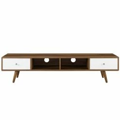 Outlet 😍 TV Stands Modway Transmit TV Stand - Walnut / White 😉