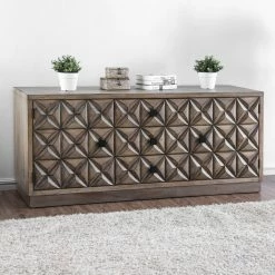 Best deal ✔️ TV Stands Furniture Of America Martino Geometric Carved TV Stand 🎁