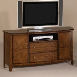 Wholesale ✨ TV Stands Hammary Primo Warm Medium Brown Entertainment Console 👏