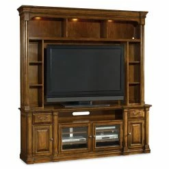Outlet ⌛ TV Stands Hooker Furniture Tynecastle Entertainment Console With Optional Hutch 💯