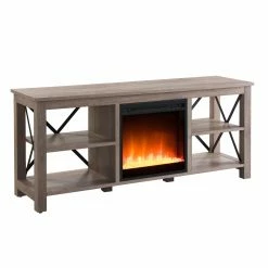 Budget ✔️ Hudson&Canal TV Stands Addison&Lane Sawyer 58 In. Fireplace TV Stand ❤️
