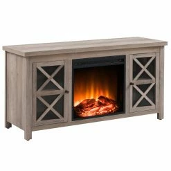 Deals ❤️ Hudson&Canal TV Stands Addison&Lane Colton Log Fireplace TV Stand ⭐