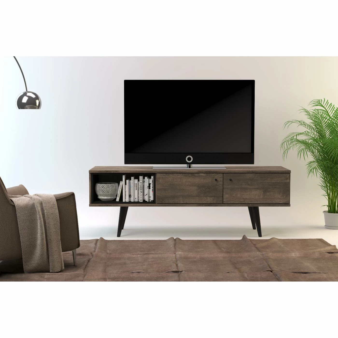 Deals 🎁 TV Stands Midtown Concept Kansas Mid-Century 2-Cabinet TV Stand ⭐