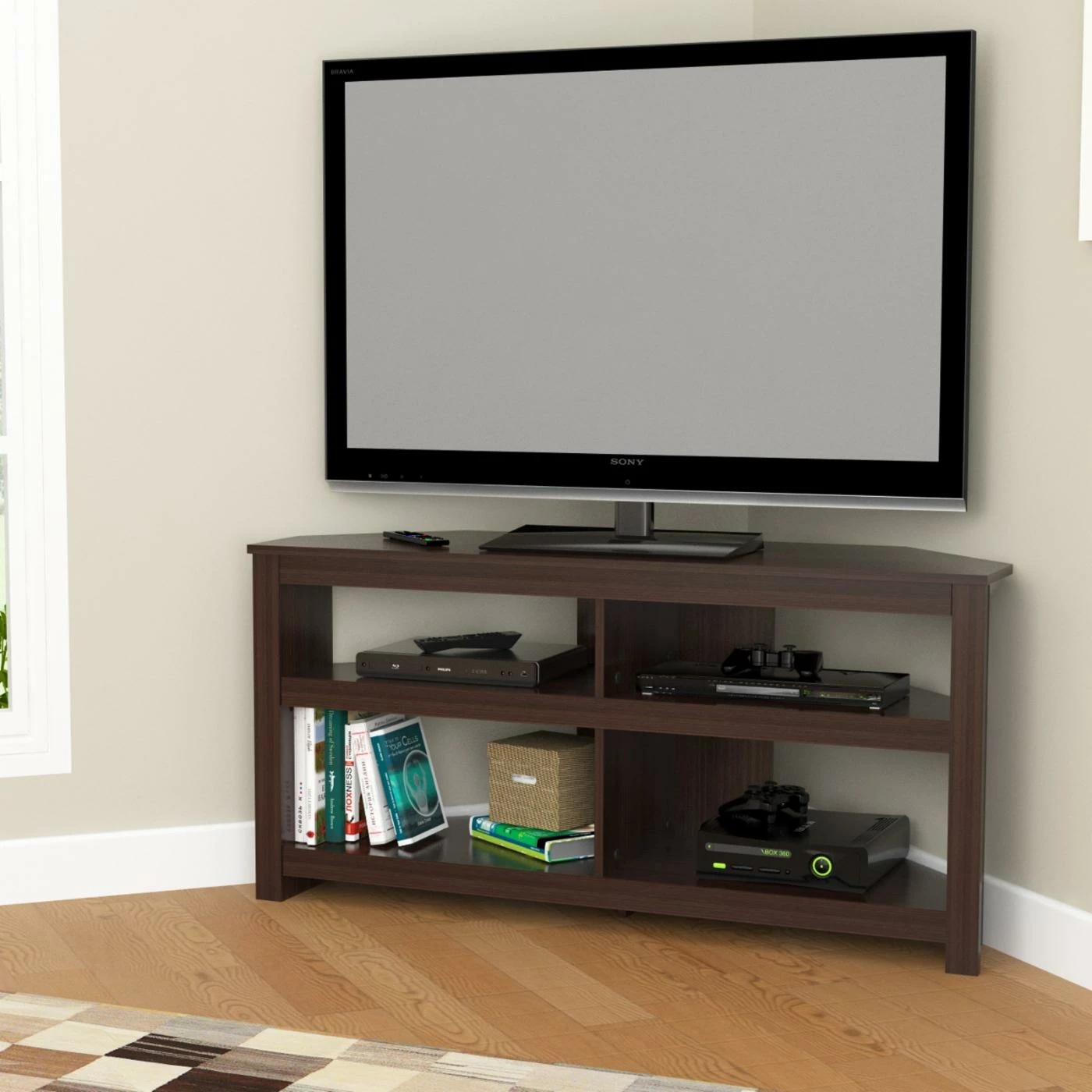 Outlet ๐ฅ TV Stands Inval 60 In. Corner TV Stand - Espresso ๐