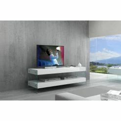 Promo ✔️ J&M Furniture TV Stands J&M Furniture Cloud TV Base - White High Gloss 🔔