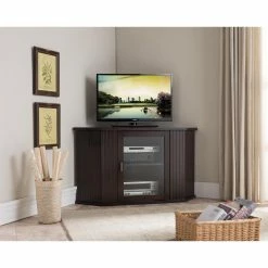 Best Pirce 😍 K&B Furniture TV Stands K&B Furniture E4820 47 In. Wood Corner TV/Entertainment Center ⭐