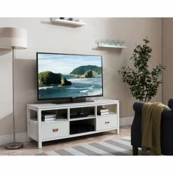 Buy 👏 K&B Furniture TV Stands K&B Furniture E1055 54 In. Wood Entertainment TV Stand ⭐