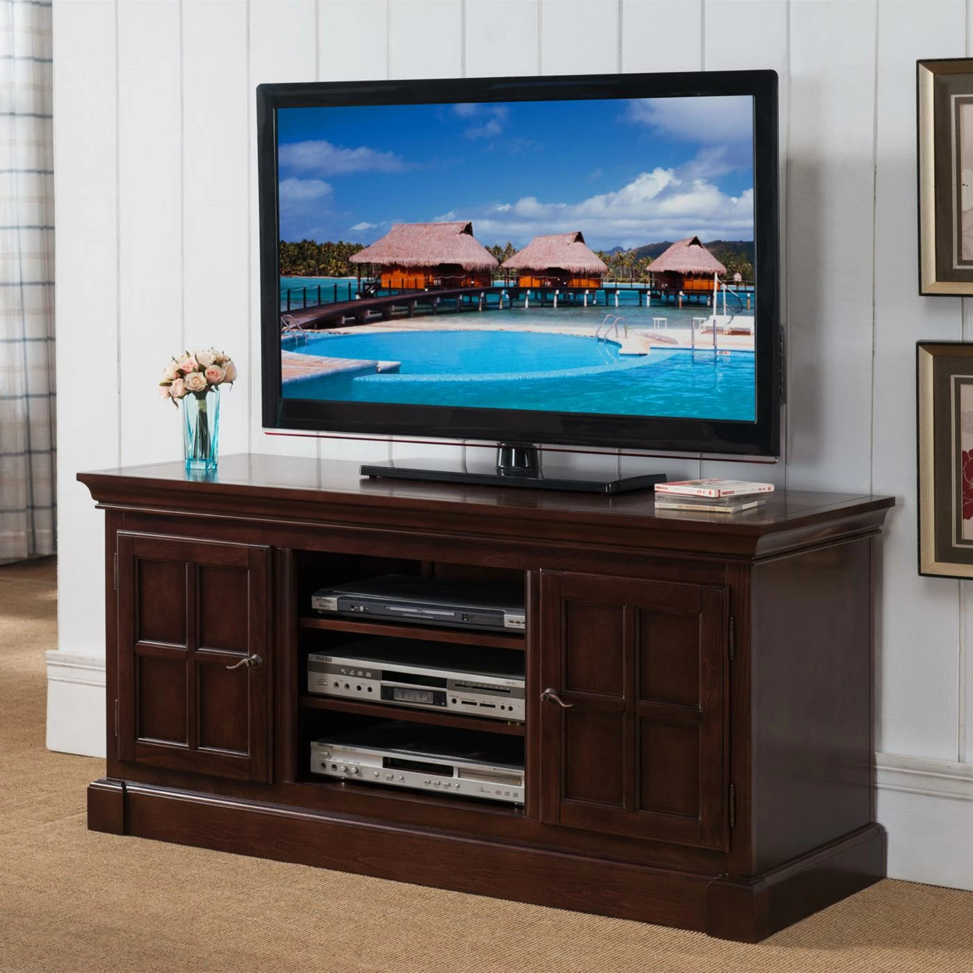 Coupon β¨ TV Stands Leick Home TV Stand - Cherry β€οΈ